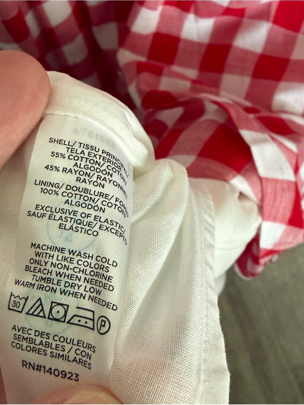 LOFT Red and White Gingham Strap Maxi Dress- NWT size 14 - Picture 9 of 9